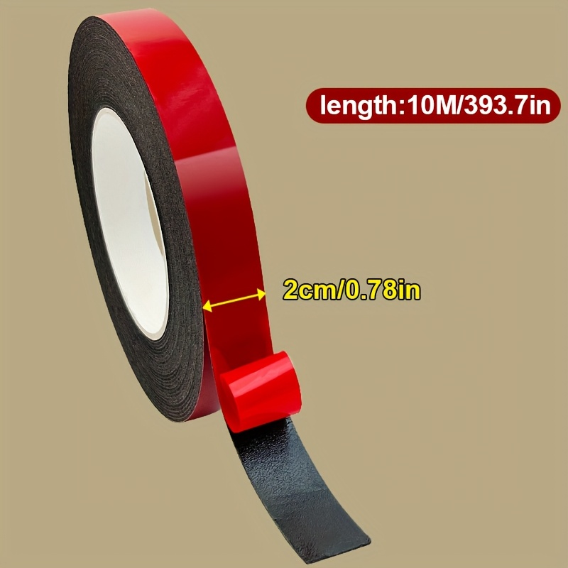 Extra Strong Black Foam Double Sided Tape For Plastic, Wood, Glass, Metal, Crafts, Painting, Sewing, Wall Art, Glass, Signs, Led Light Strips, Foam Strong Automotive Metal Adhesive Tape