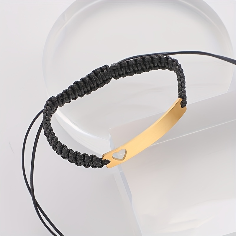 TEMU Design Custom Woven Bracelets, Couple Wristbands, Men's Additions, Which Personalized With Names, Dates, And Other