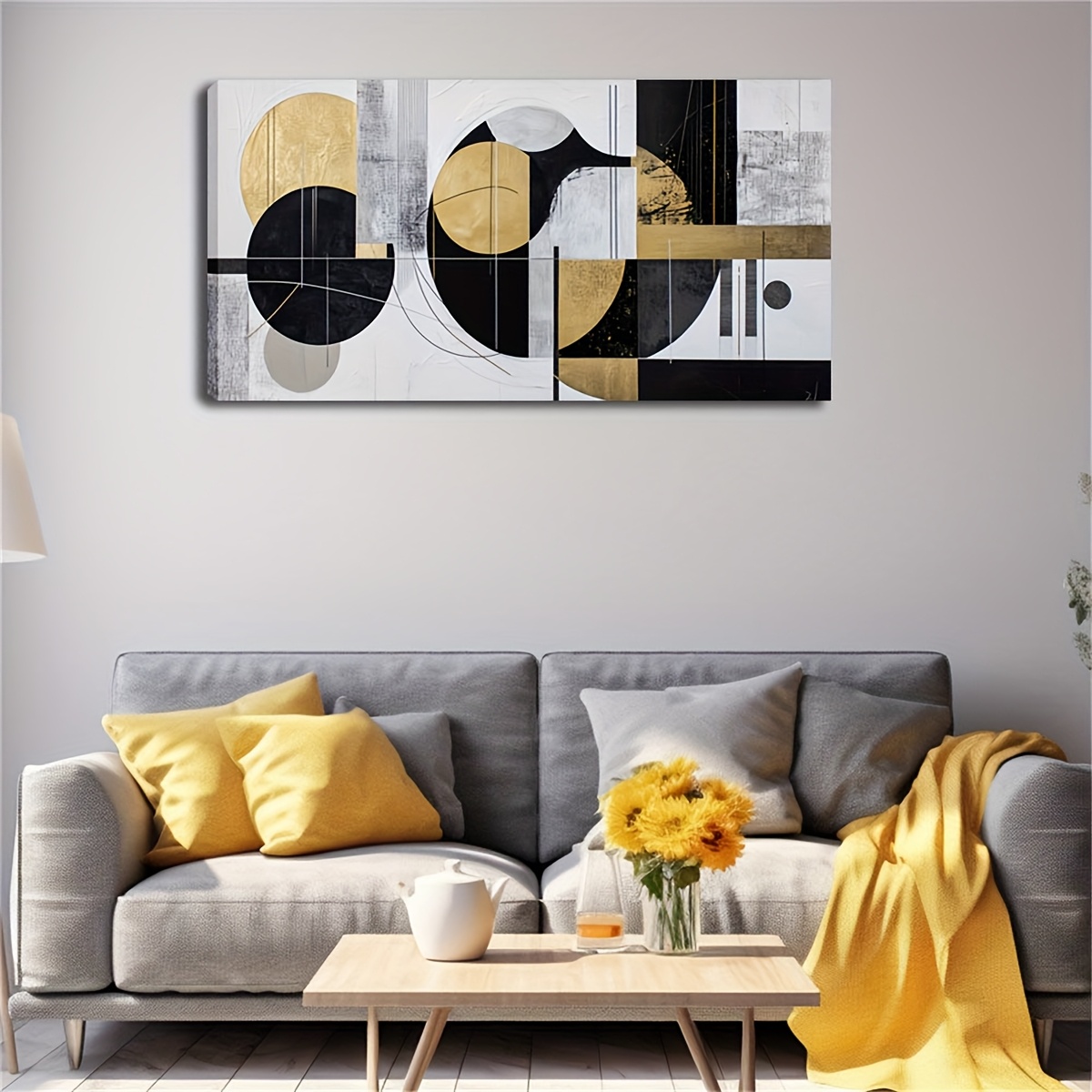 TEMU Grande Taille Cadre, Par la Combinaison et de Graphismes Variés, Idéal pour Décoration Maison, Salon, Chambre, Bureau ou Café - 20x40 Pouces