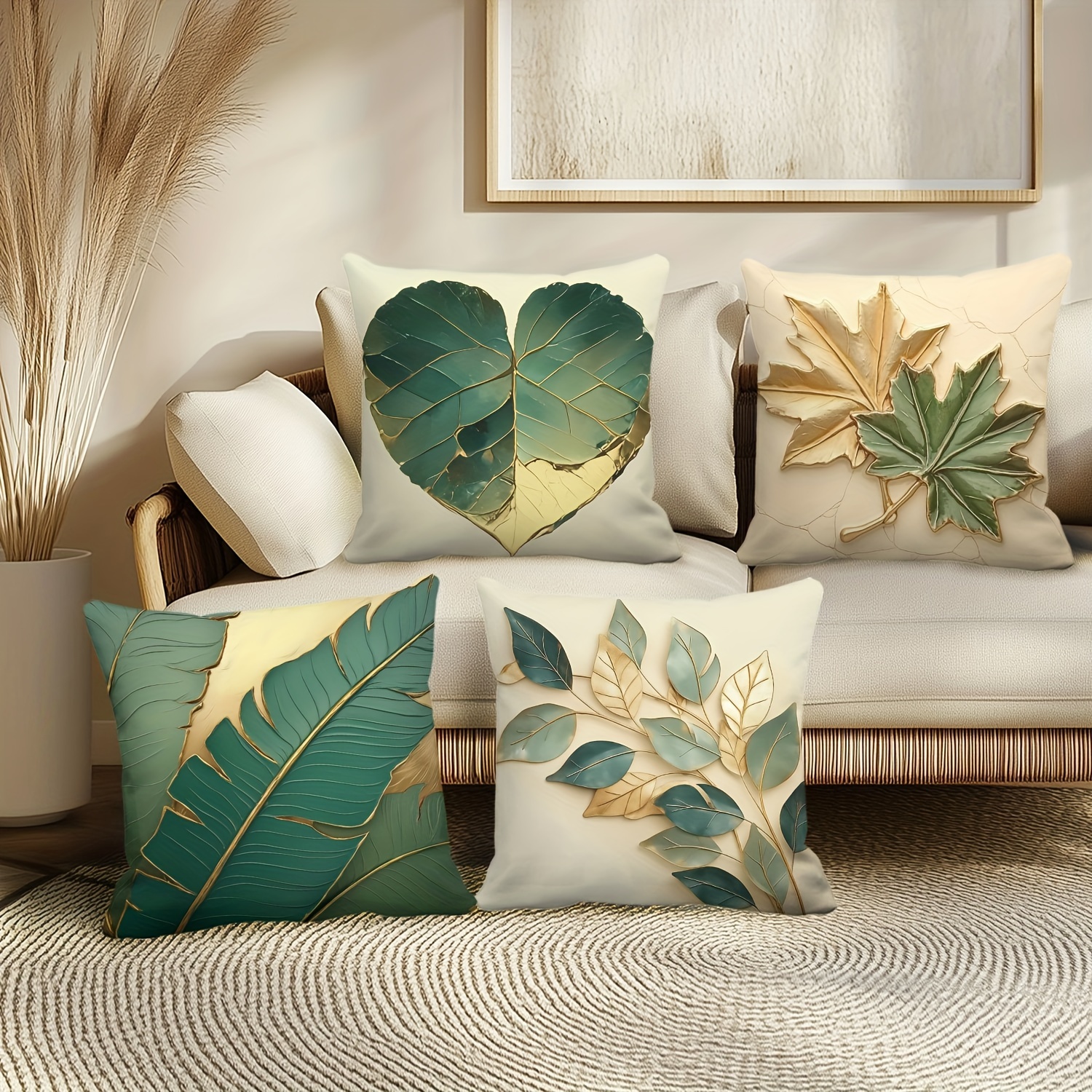 

4pcs Pillowcase, 18x18 , Polyester , Suitable For Sofa, , And Decoration