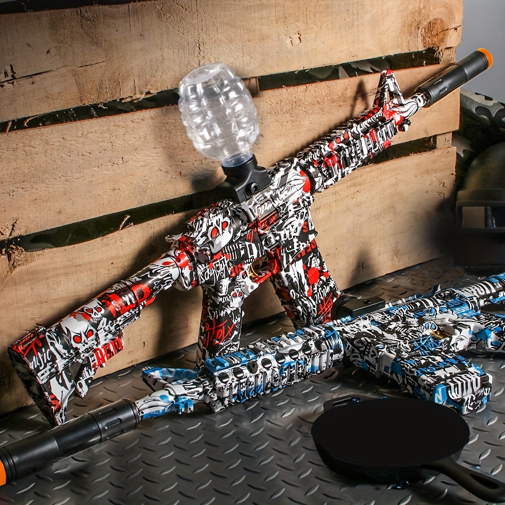 Pistola de juguete M416 eléctrico automático explosión , con protectora con  10000 gel pelotas , perfecto para tiro al aire libre Juegos como regalo  para niños con adultos, Moda de Mujer