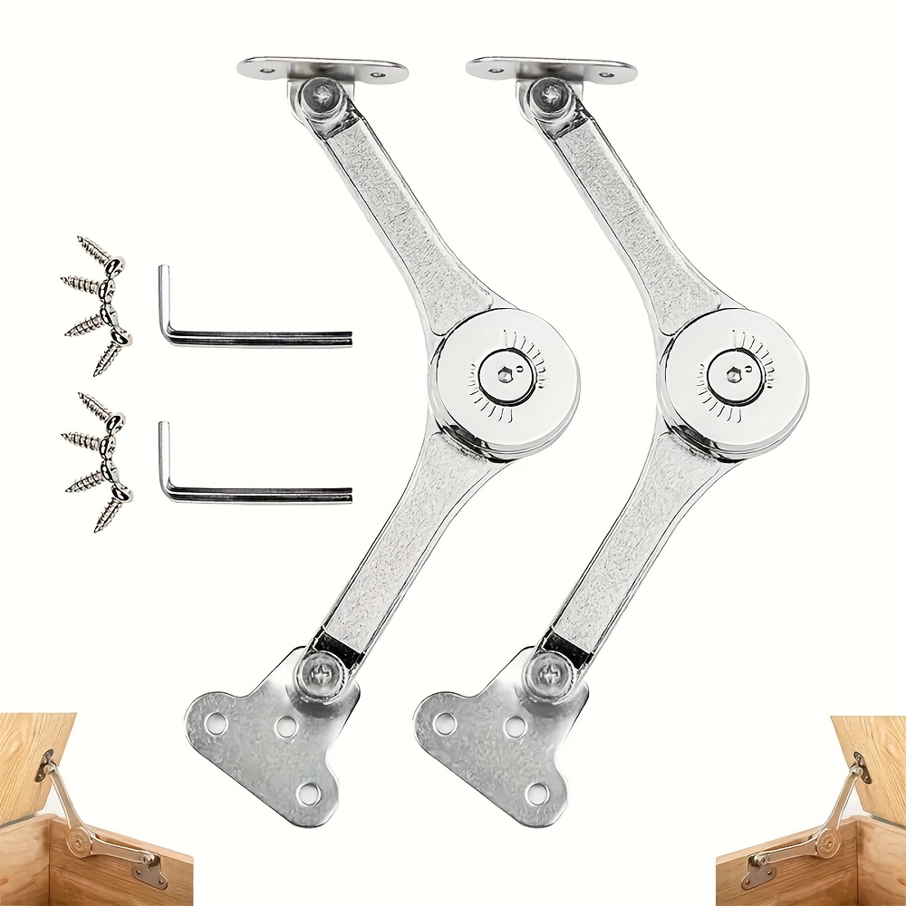 E-shop 2 Stk. Stützstange für Küchenschrank-Haubentür, hydraulische Anschlagvorrichtung, beliebig anhaltbar