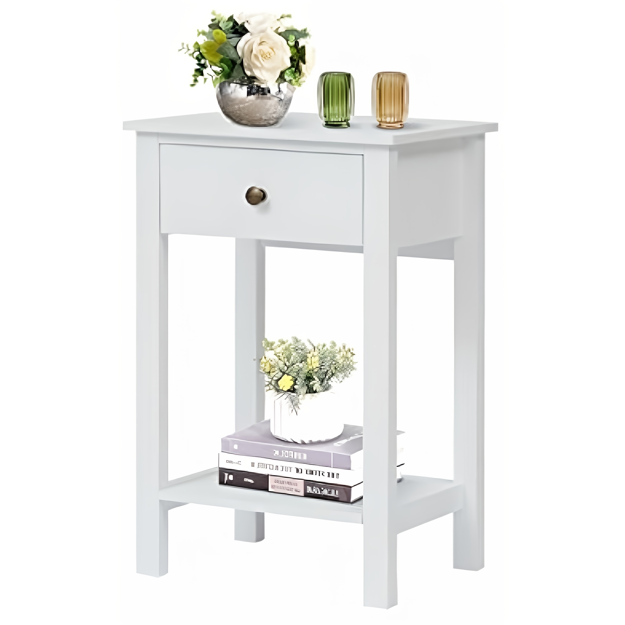 

Nightstand Side Table End Table Drawer And For Entryway