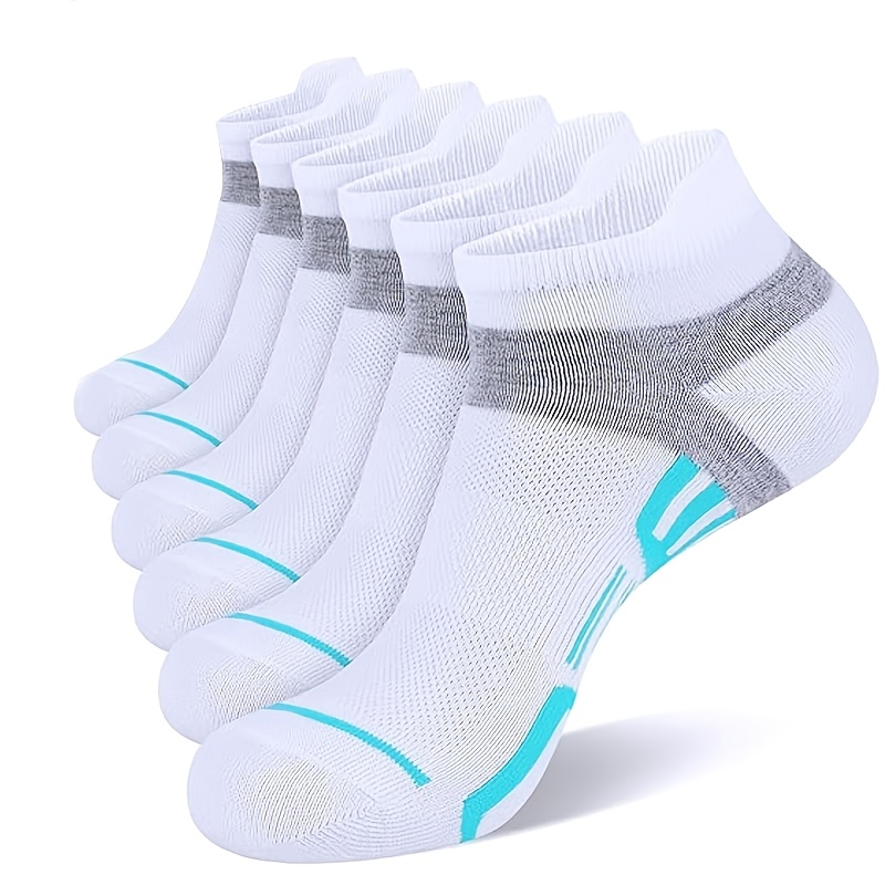 TEMU Calze a compressione da donna, 6 , adatte a tutte le , con supporto per l' , cavigliera e polsino, calze sportive traspiranti a righe, lavabili