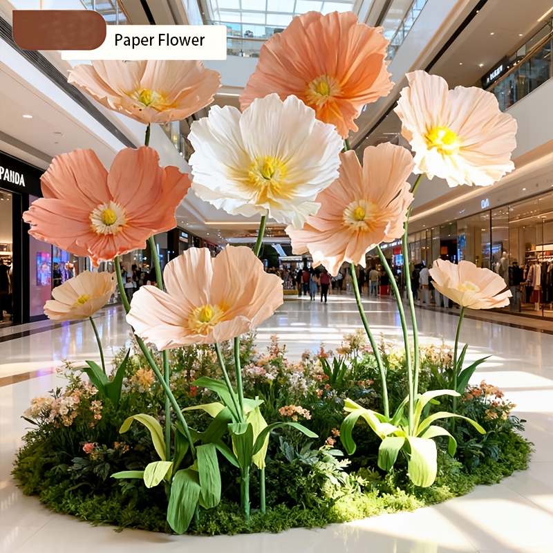 paper crepe flowers sold on Temu United States