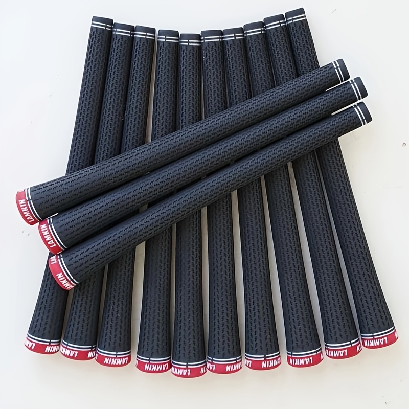 10pcs 360   golf grips black gray high grit textured surface for   traction non slip design with red accents for clubs 1 12   control stability for all skill levels grip enhancement sports   sleek club grips durable grip tape 0