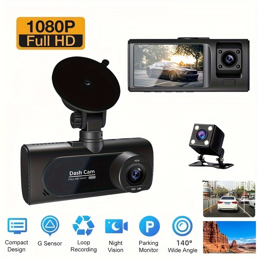 Dash Cam für Autos, vorne und innen, 1080P Dual-Kamera mit IR