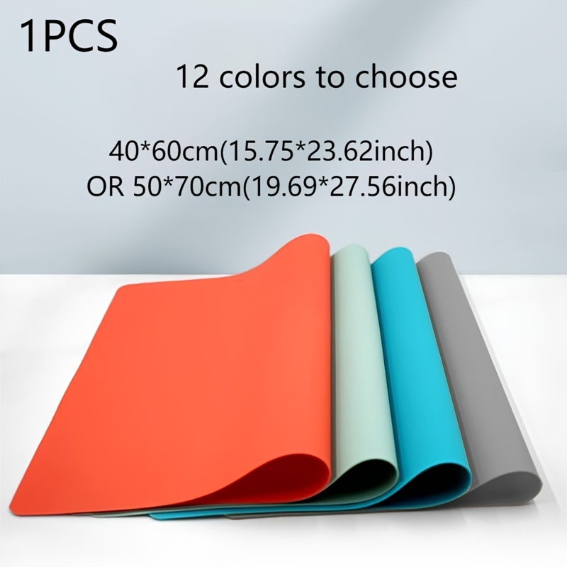 

Extra-large Silicone Placemat - Non-slip, Heat-resistant, Foldable Table Mat For Dining & Kitchen Use - In Multiple Colors And Sizes