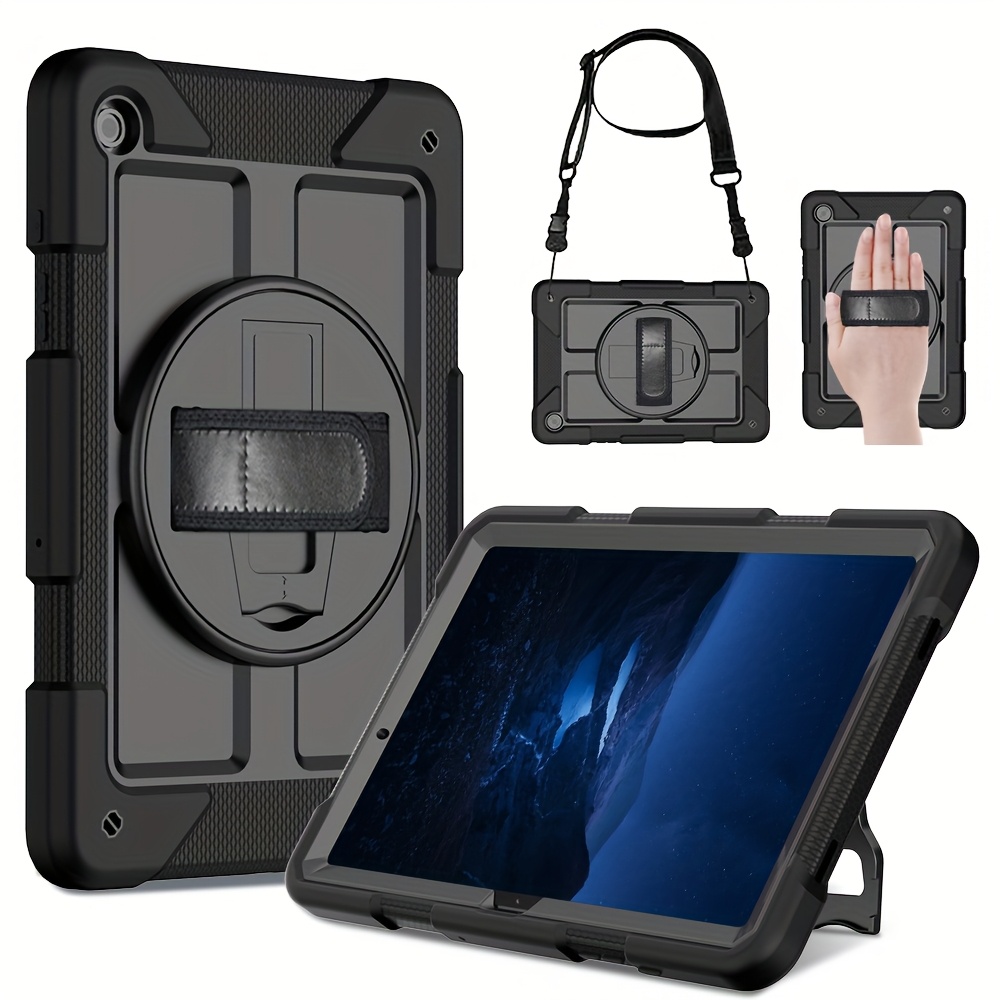 TEMU Rugged 3-layers Hybrid Protective Case For Galaxy Tab A9 Plus 11 Inch 2023 (sm-x210/x216/x218), Heavy Duty Shockproof Case With 360° Rotating
