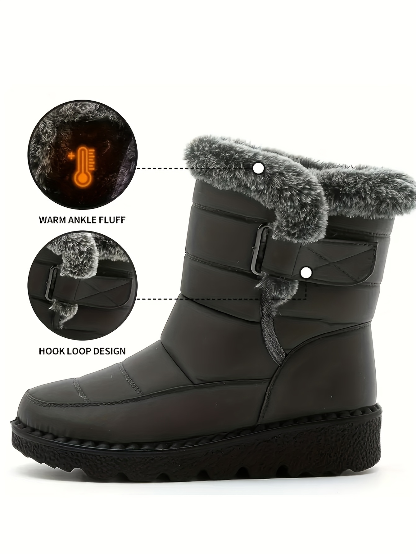 Womens Faux Fur Liner Snow Boots