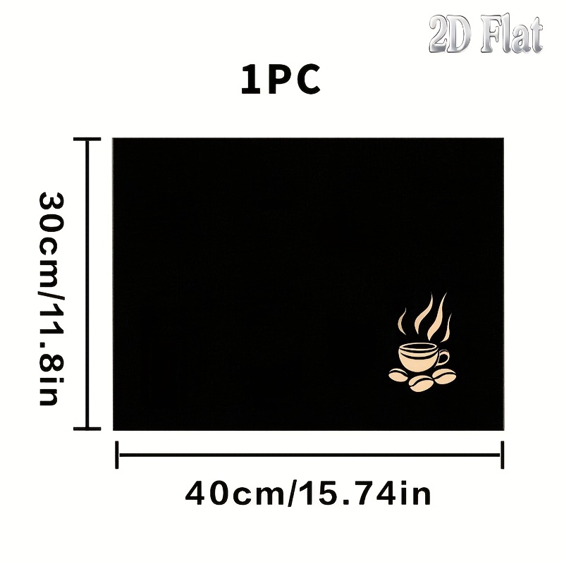 TEMU 1pc Table Mat Coffee Theme Non-slip Absorbent Kitchen Counter Mat, Suitable For Espresso Machine, Coffee Bar And Home Kitchen – With Water
