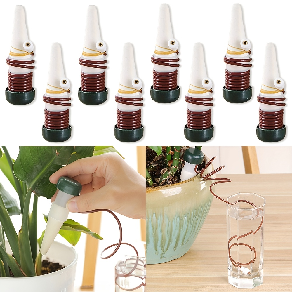 8pcs Automatic Plant Watering Stakes - Self-Watering System for Indoor/  Outdoor Potted Plants, Vacation Plant * Care, Durable Ceramic Plant  Accessories (No Electricity Needed)