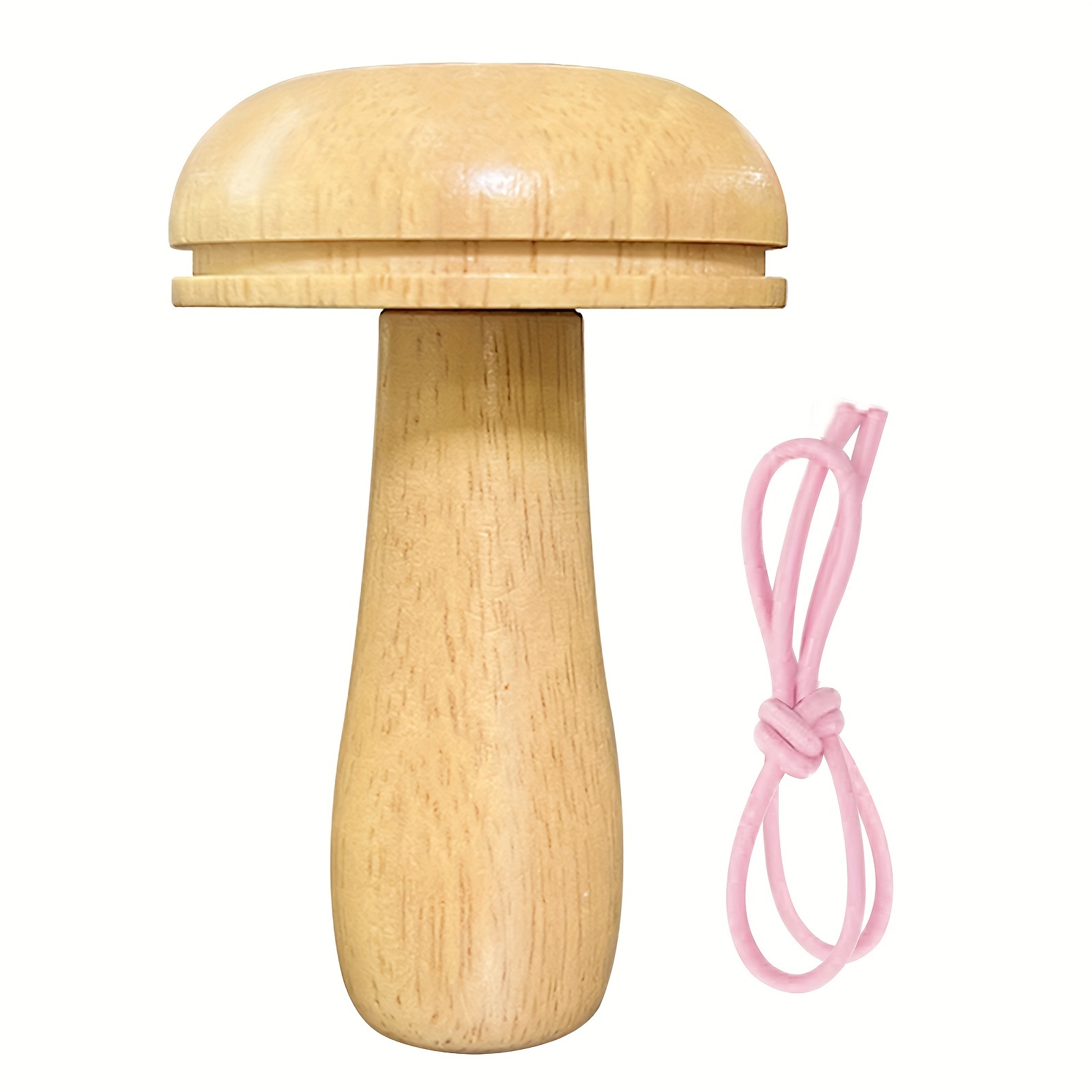 

1pc Hand U Journey Wooden Mushroom Darning Egg, 2.3-inch, For Knitting, Crochet & Embroidery Patching Tool