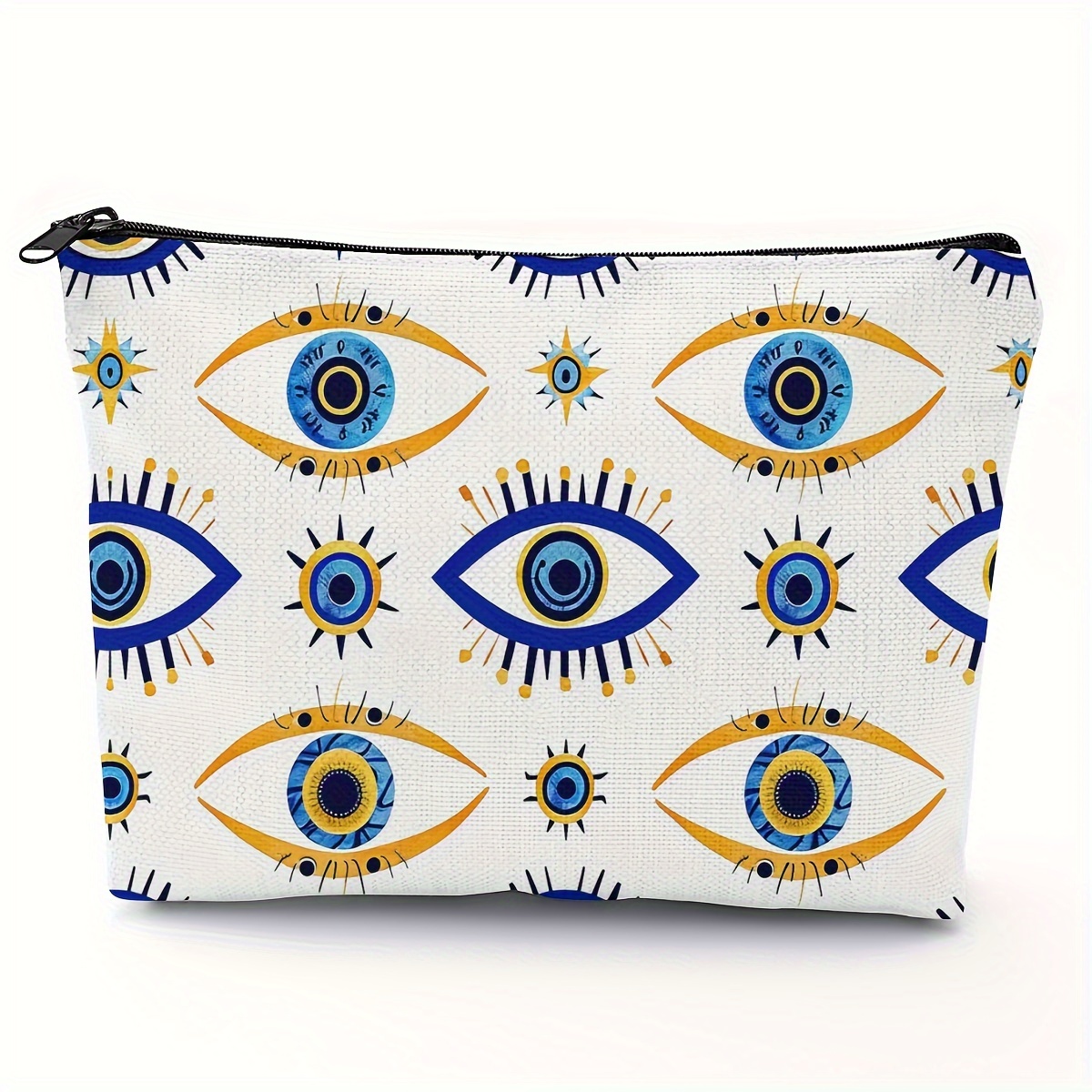 TEMU 1 pza. Estuche cosmético de ojo azul, bolsa de regalo para amantes de los animales, bolsa de mano con cierre de…: retailer-supplied image