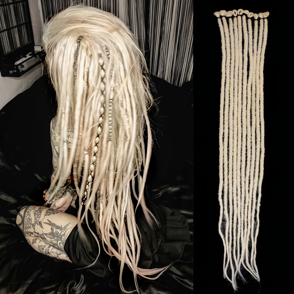 26 inch dreadlock extensions 10 strands pink single ended - Temu