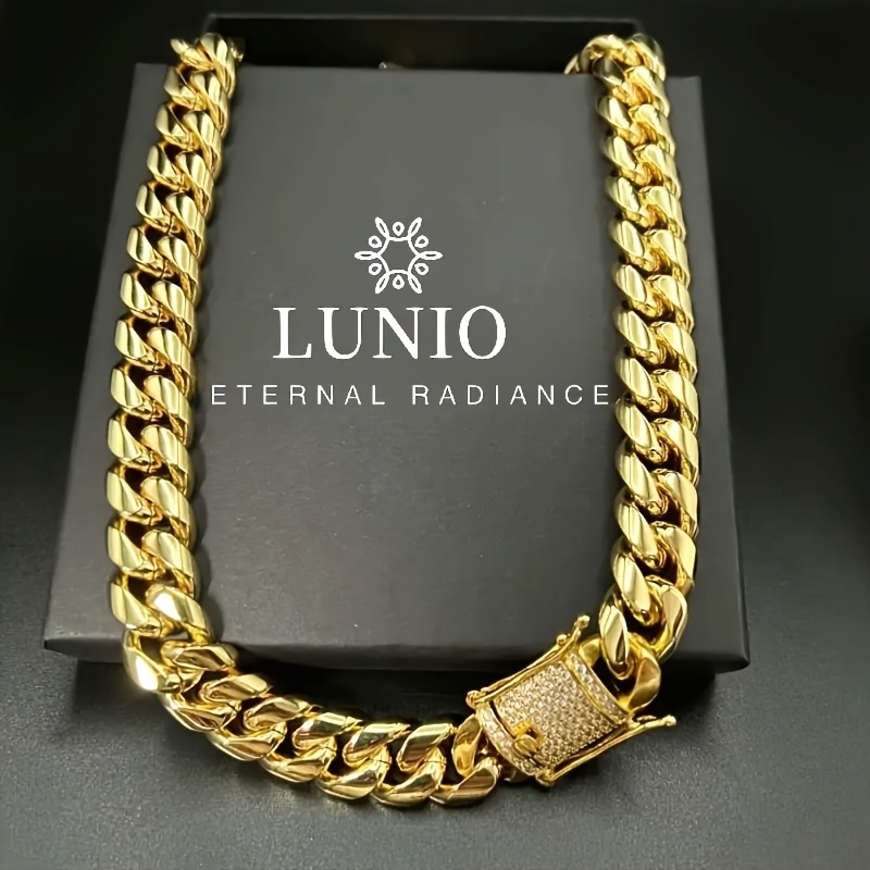 18K Plated Golden 5-Layer Cuban Link Chain, Gift for Her