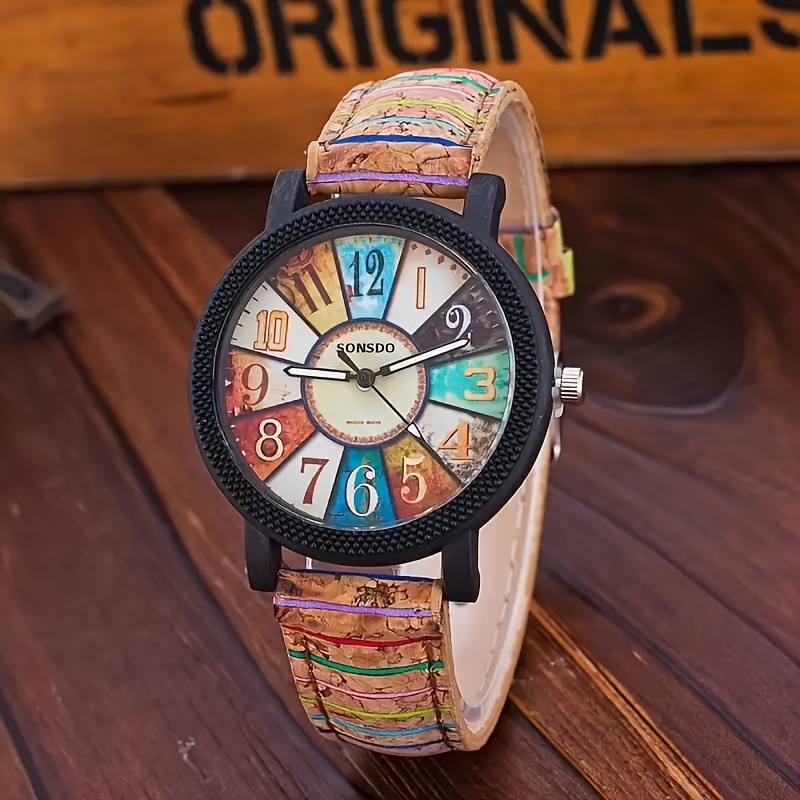 

Fashion Wood Grain Men's Quartz Watch