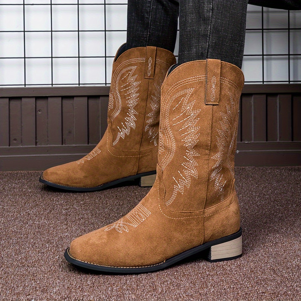 Square Toe Work Boots For Men Western Square Toe Cowboy