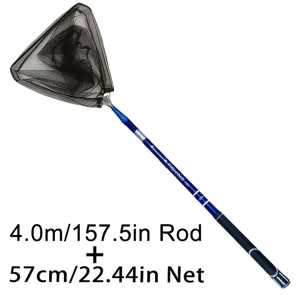 Image of Carbon Fiber Ultra-hard Telescopic Landing Net Set 2.1m/3.0m/4.0m, Portable Positioning Length Hand Net, Suitable For Carp, Fly Fishing, And Sea Fishing - Outdoor Fishing/leisure Vacation - Portable
