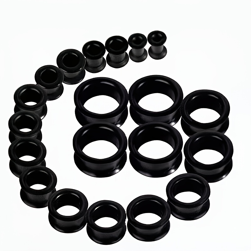 TEMU Lot de 20 pièces de bouchons d'oreille en 6mm-25mm, tunnels d'oreille, bijoux de piercing corporel