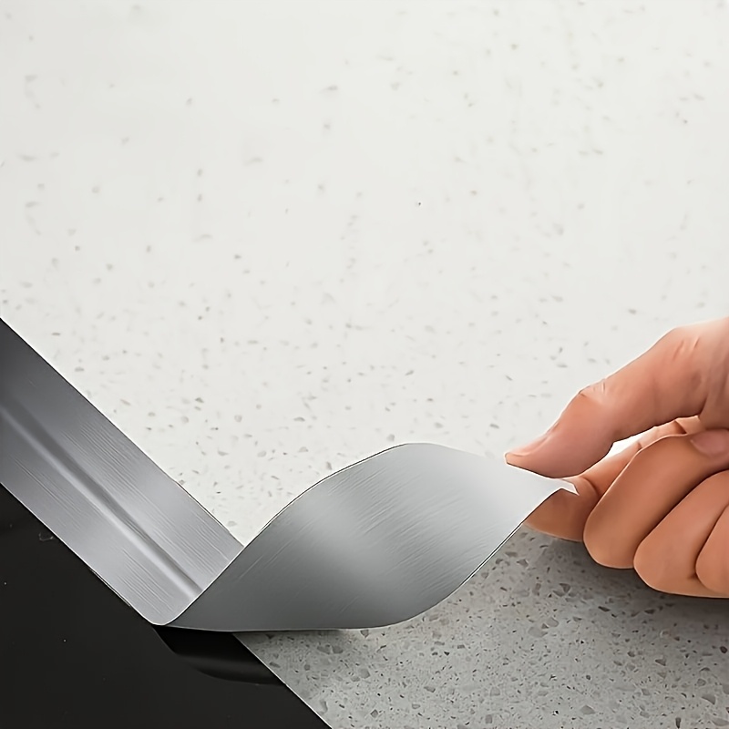 TEMU 1 Roll, 5cm Wide And 10m Long Sink Waterproof Sticker, Countertop Tape, Insulated Aluminum Foil Tape, Kitchen And Bathroom Additions
