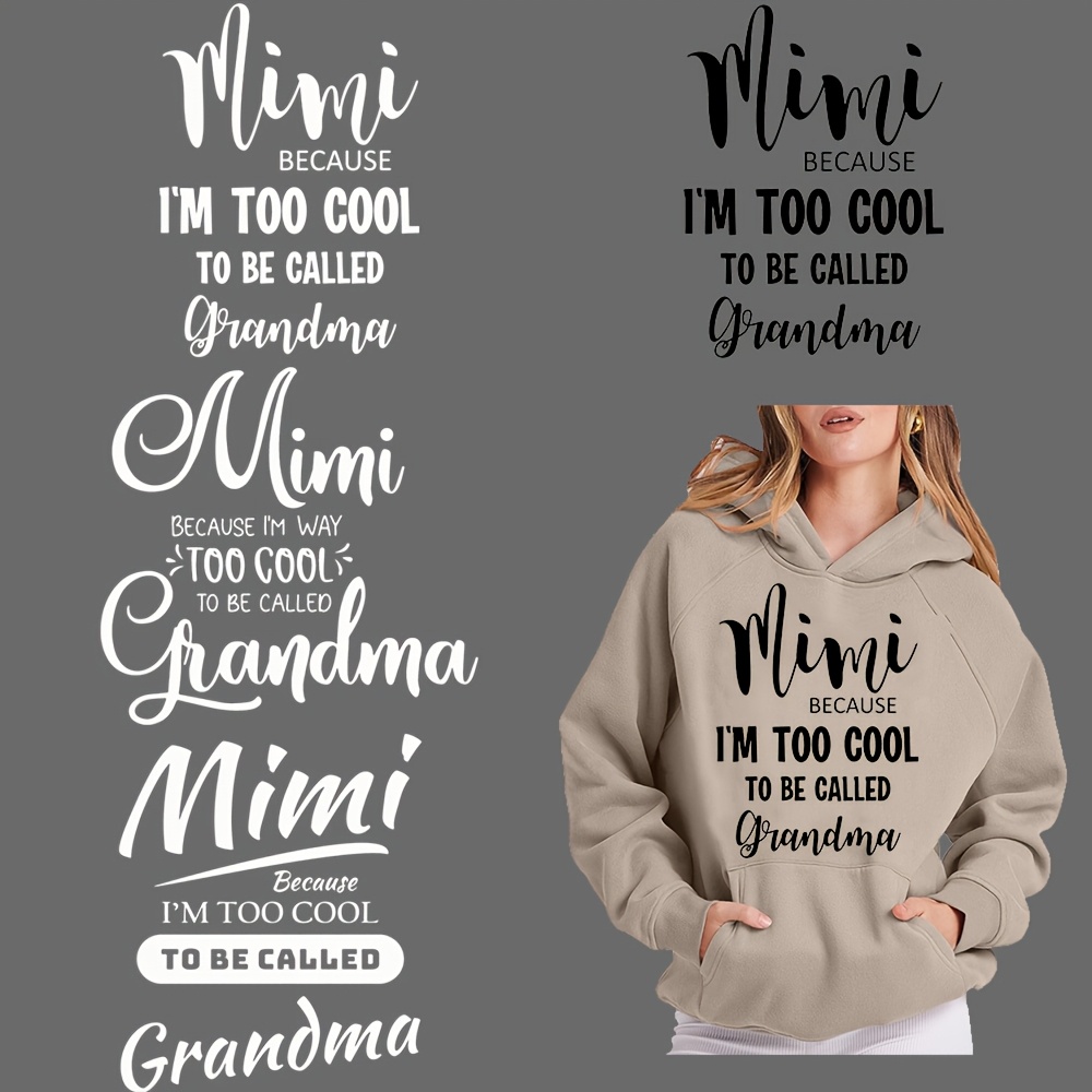 1pc Grandma Applique Patch Vinyl Iron Transfer Sticker Mixed - Mauritius