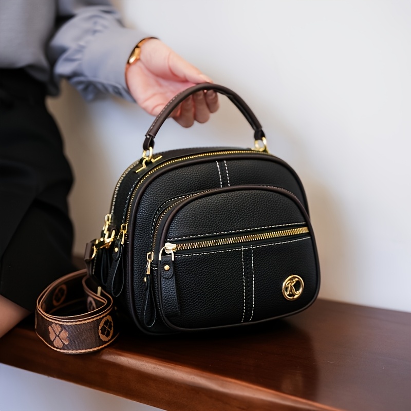 TEMU Compact And Portable Solid-colored Women's Crossbody Bag, Single Shoulder Bag, Or Handbag. Suitable For Daily Commutes To Work, Shopping Trips,