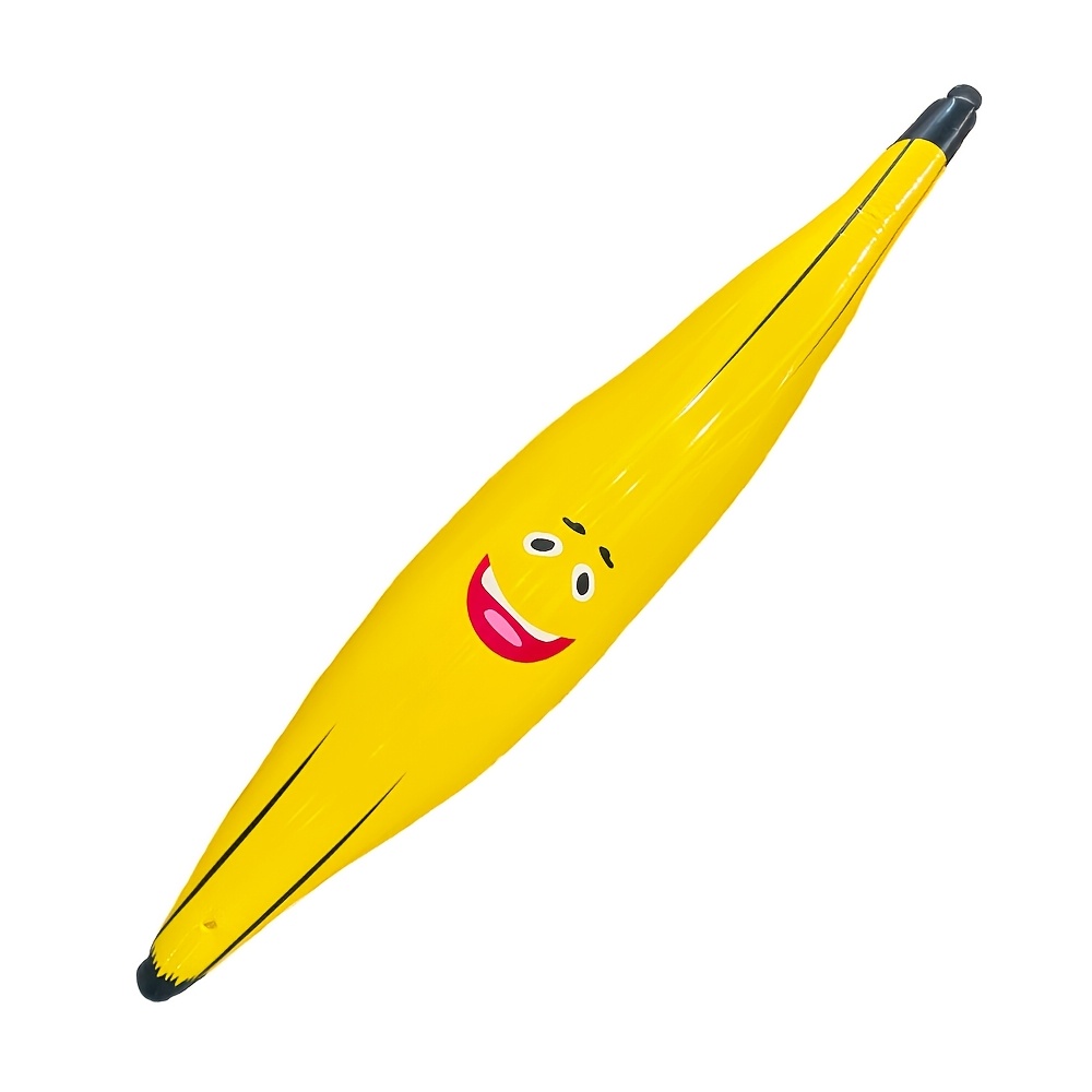 TEMU 1pc Large Size Inflatable Banana Balloon, Pvc Material Party Decoration Piece, Birthday Party Carnival Entertainment Various Holiday Atmosphere
