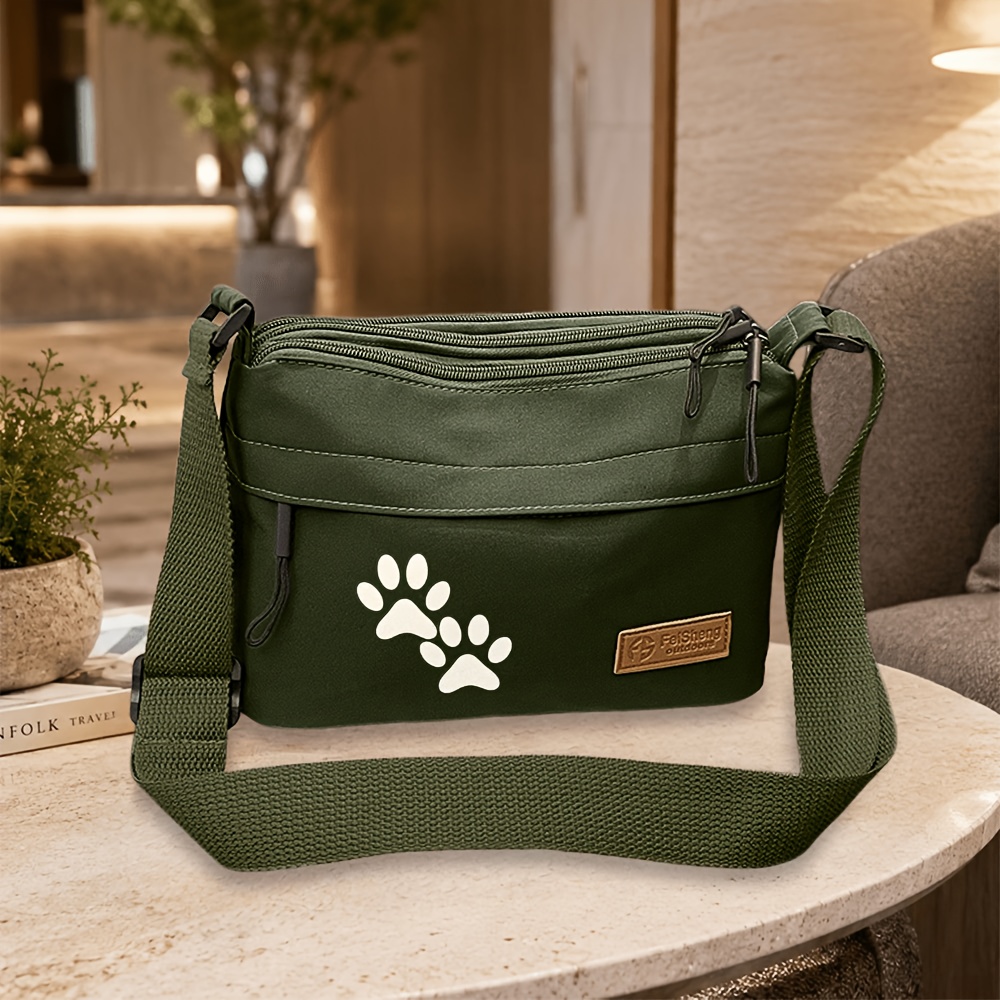 TEMU 1pc Women's Print Crossbody Bag With Adjustable Strap & Multi-pocket - Suitable For Daily Use, Travel,, Casual Outfits, Gift, Zipper Closure,