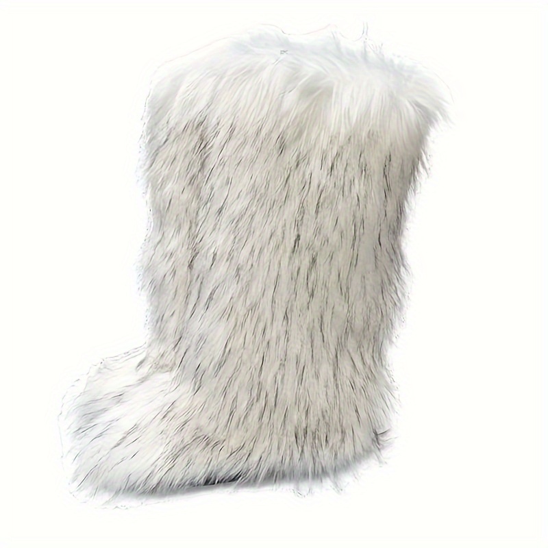 women's y2k style fur knee boots fleece - Temu Republic of Korea