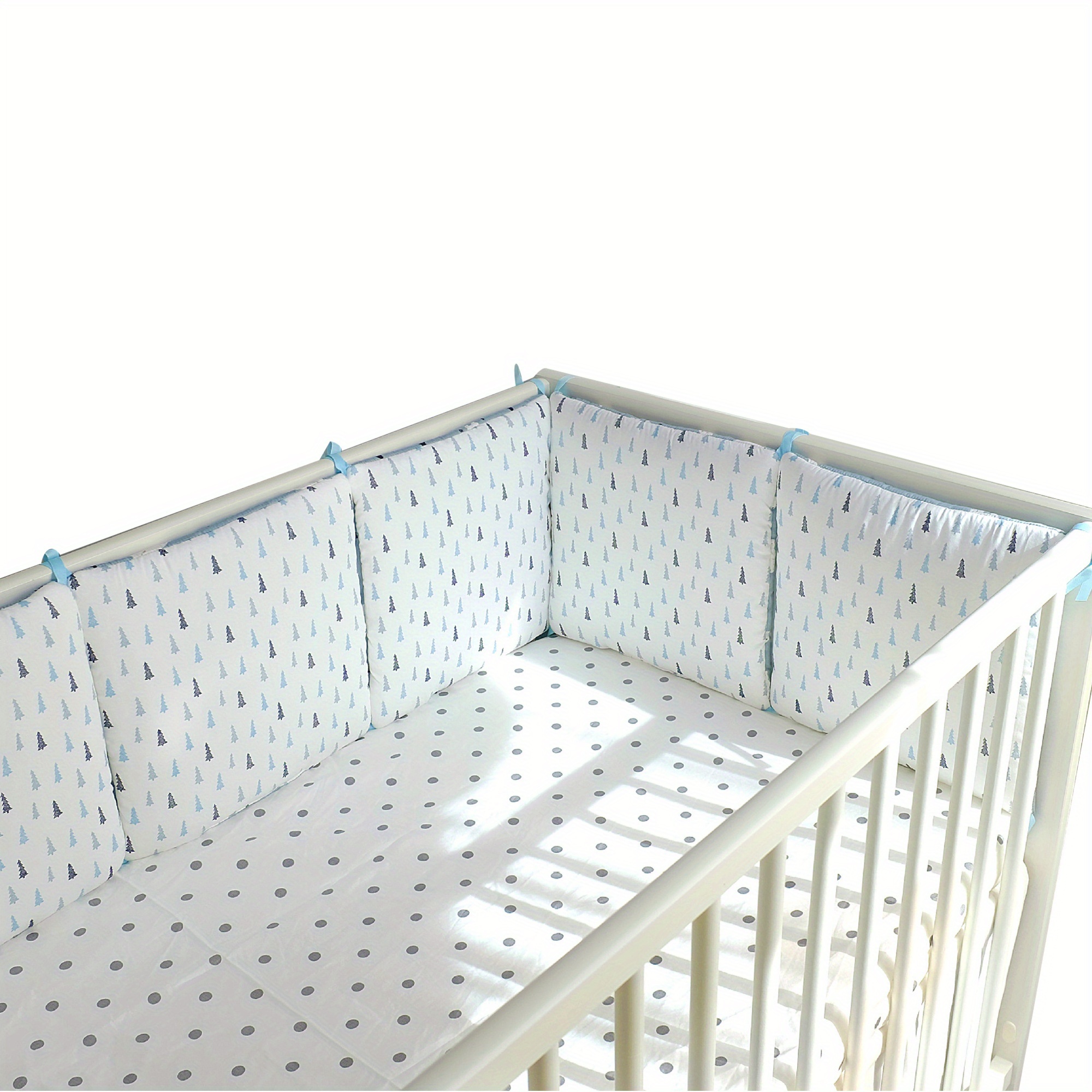 6pcs Baby Bed Bumpers Anti-Collision Cushion - Soft Cushionable Fence Suitable for, Bed, Portable Bed Barrier