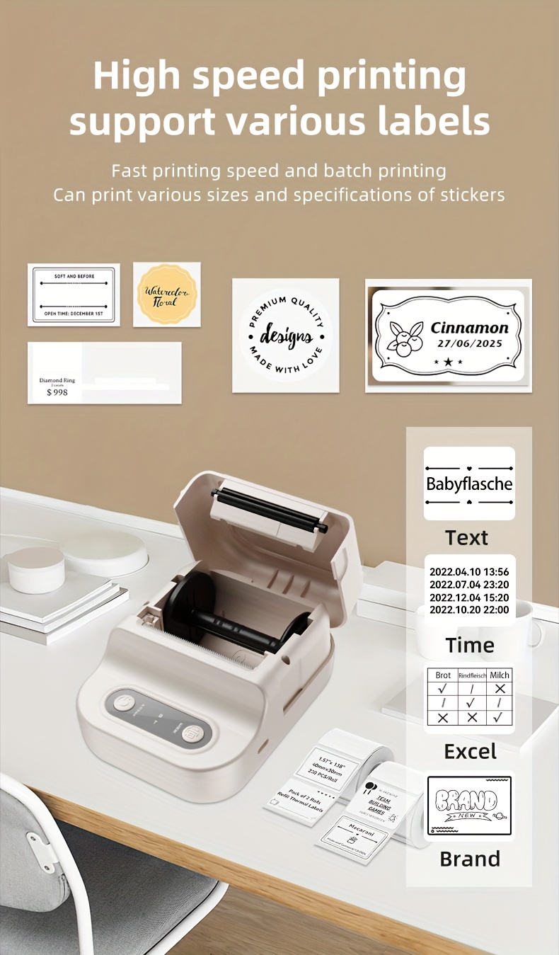   wireless portable thermal label printer wireless smart inkless hd printing compact lightweight with lcd display compatible with smartphones tablets pcs for shipping name barcode   labels ideal for on the go labeling office mobile use versatile labeling solution with wireless no ink required suitable for   labels label maker shipping label printer thermal printer label maker printer label machine address labeler details 1