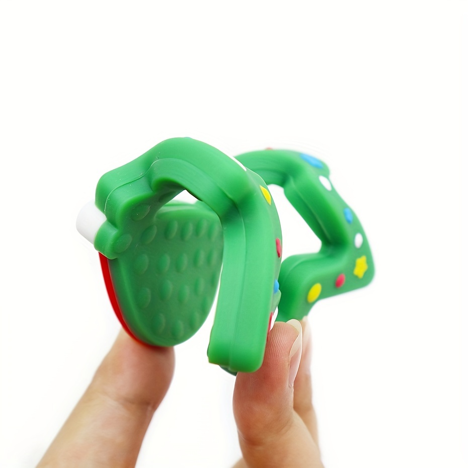 christmas tree   teether food grade silicone easy   holiday gift for   details 6