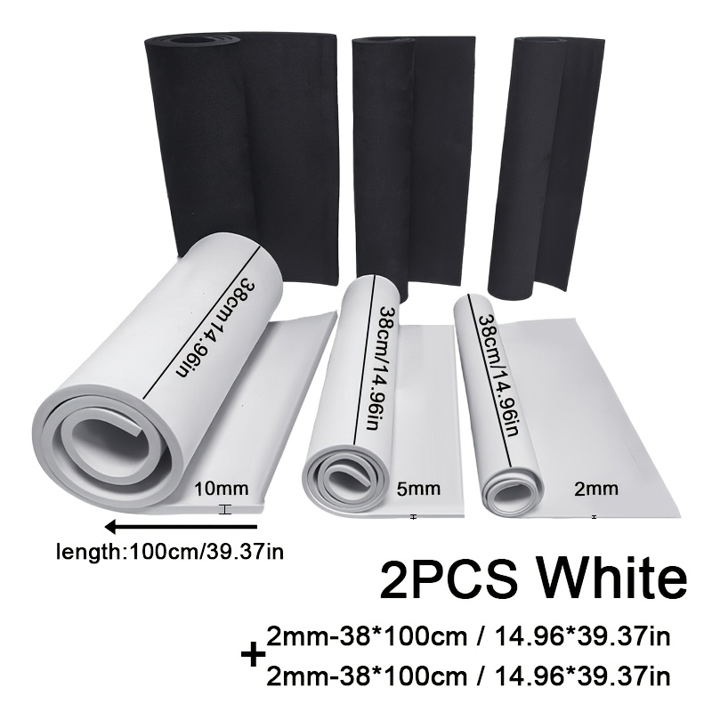 TEMU 2 Rotoli di Fogli di Schiuma EVA ad Altissima Densit� - Spessore 2/5/10mm, o , 14.96" X 39.37" - Schiuma per Artigianato Qualit� Adatta per