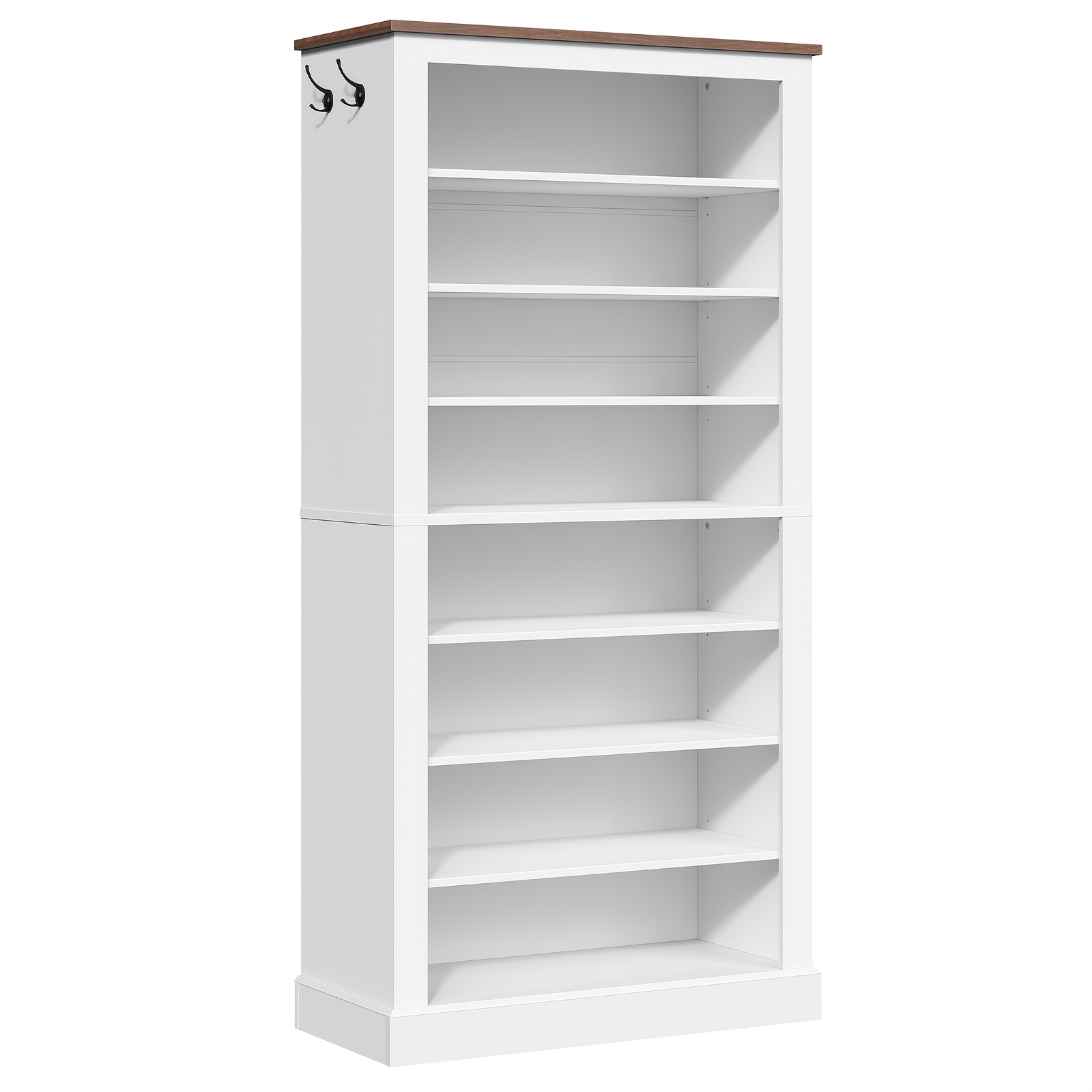 Image of Heavy-duty Shoe Rack, Freestanding Shoe Cabinet, Holds 18 To 32 Pairs Of Shoes, With Adjustable Shelves, Suitable For Entrances, Living Rooms, Bedrooms, Etc., White, Suitable For Shoes Of Different