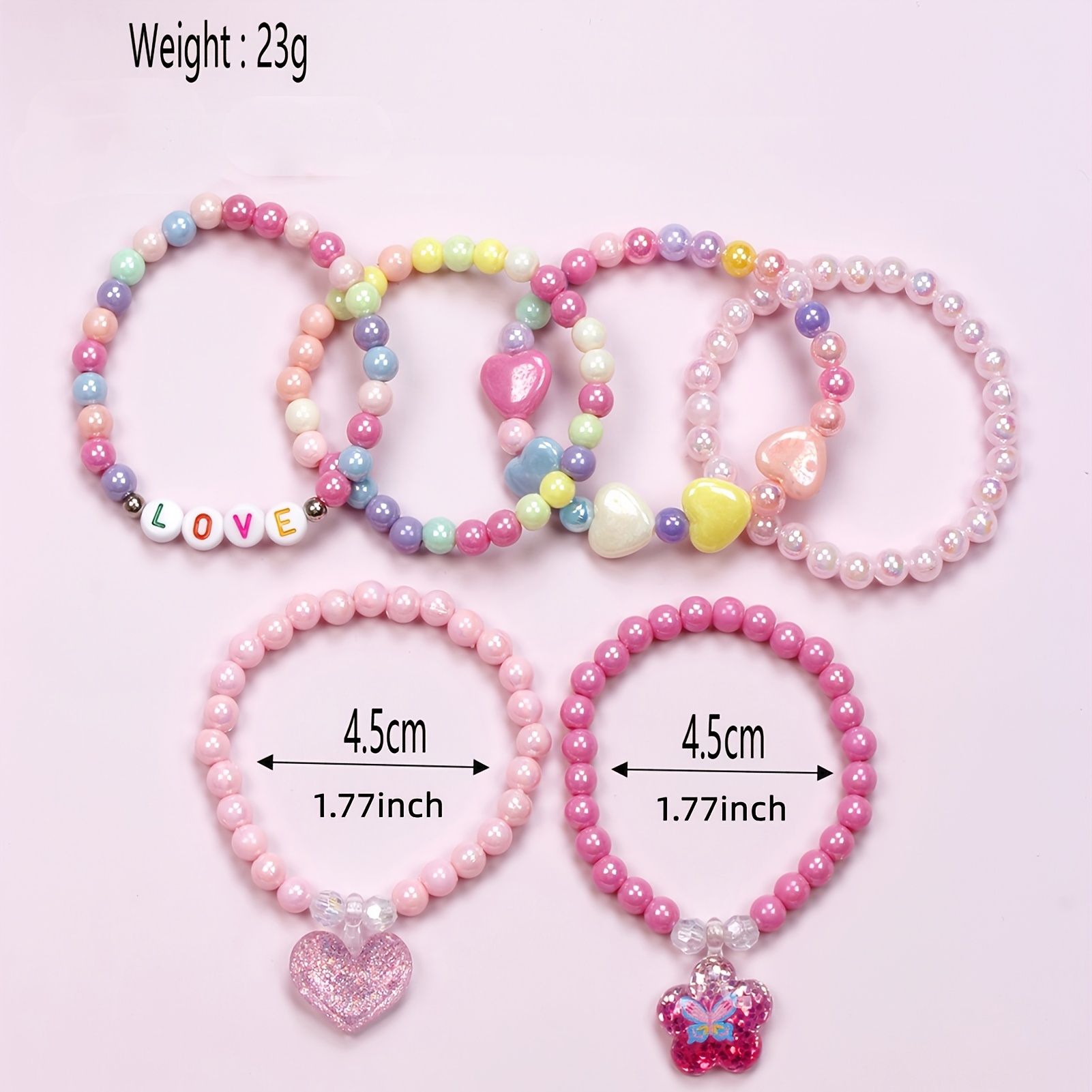 6-pack Multicolored Plastic Beaded Bracelet Sets With & 3-12, Perfect For Party Gifts, Fillers, Classroom Prizes, Birthday, Easter, And Christmas Presents&halloween, School
