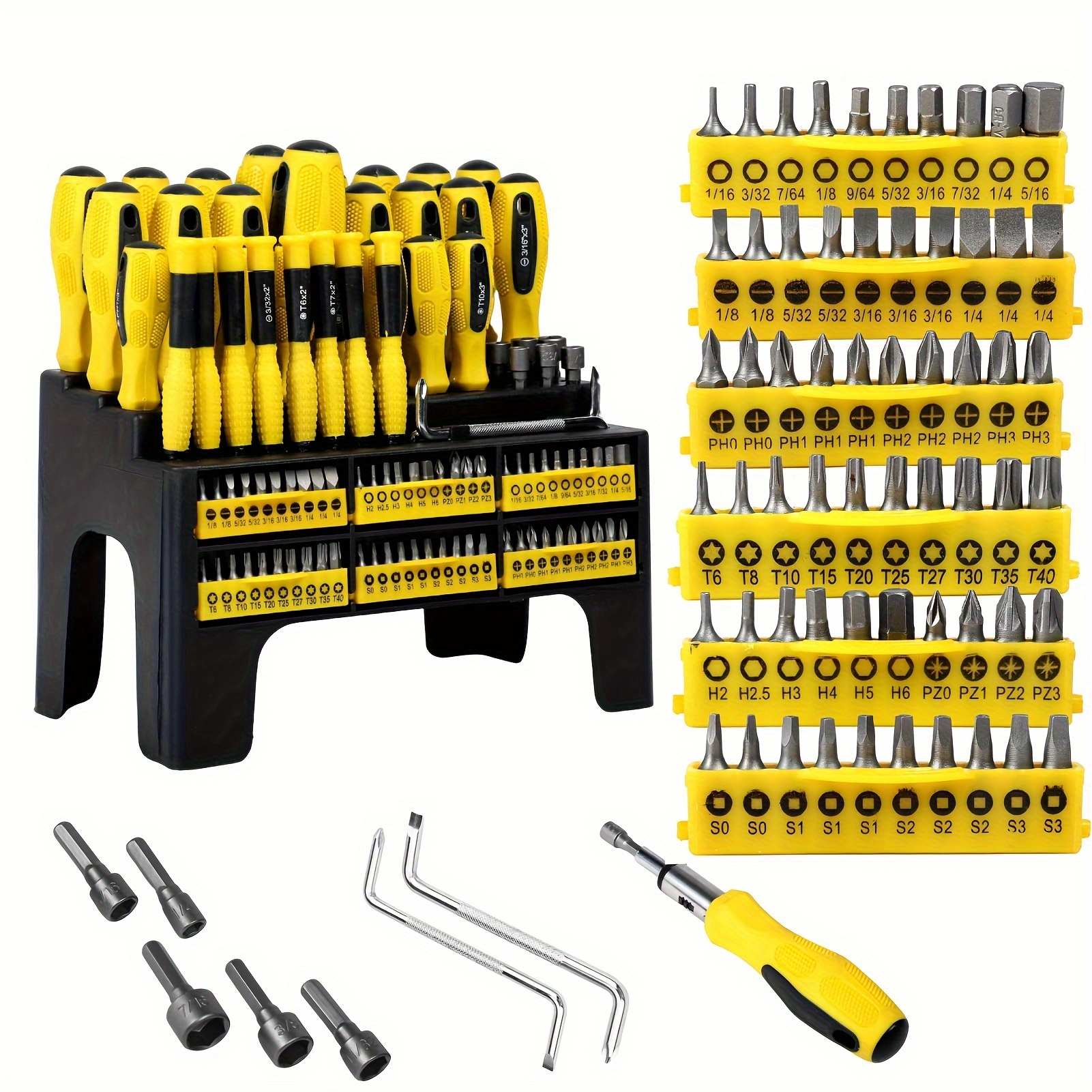 

Screwdriver Set - 100pcs Screwdriver Set Multifunctional W/stand Household , Set For Diy And
