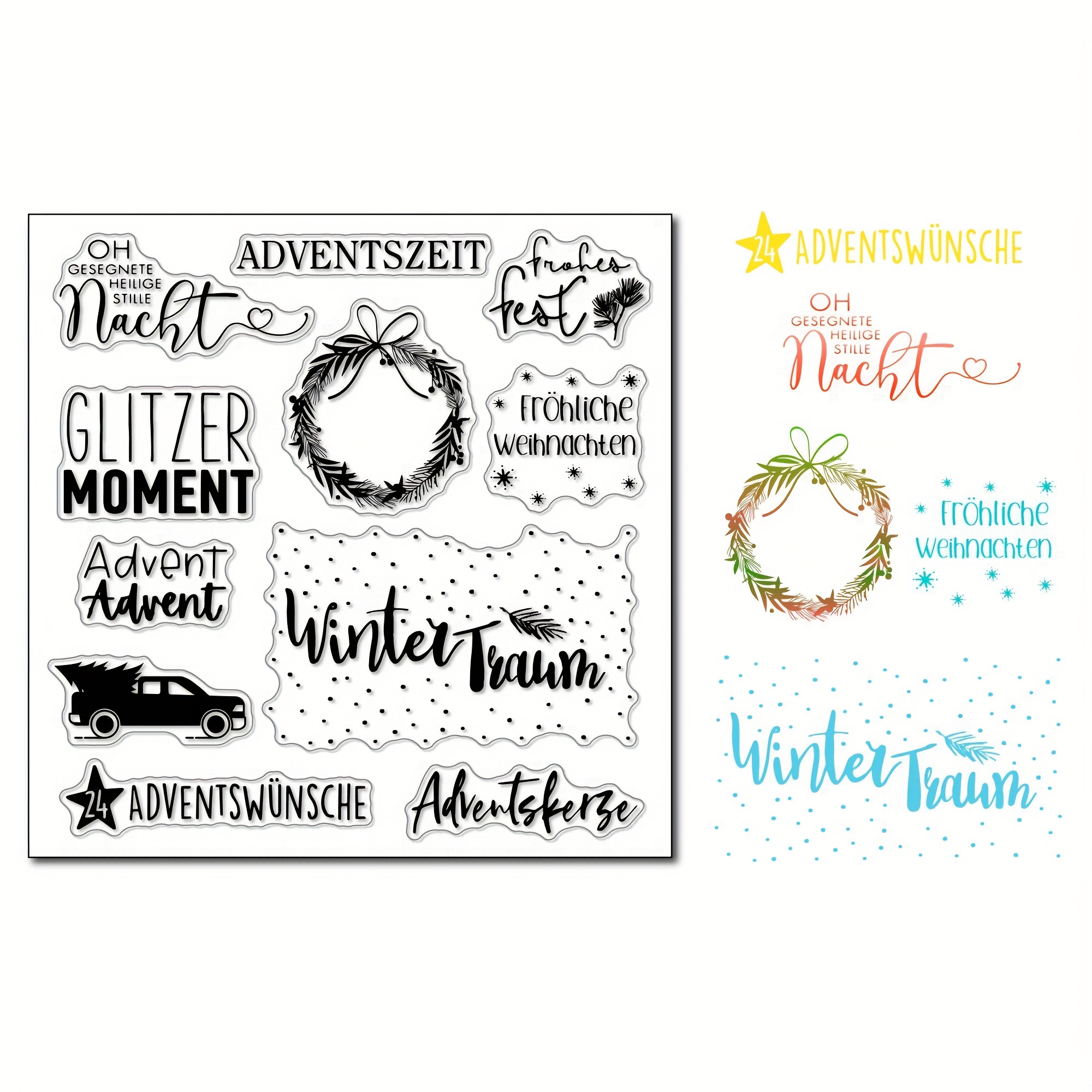 

Christmas Themed Clear Stamps Set For Scrapbooking And Card Making - Transparent Silicone Stamps With Festive Designs For Holiday Crafting And Journaling