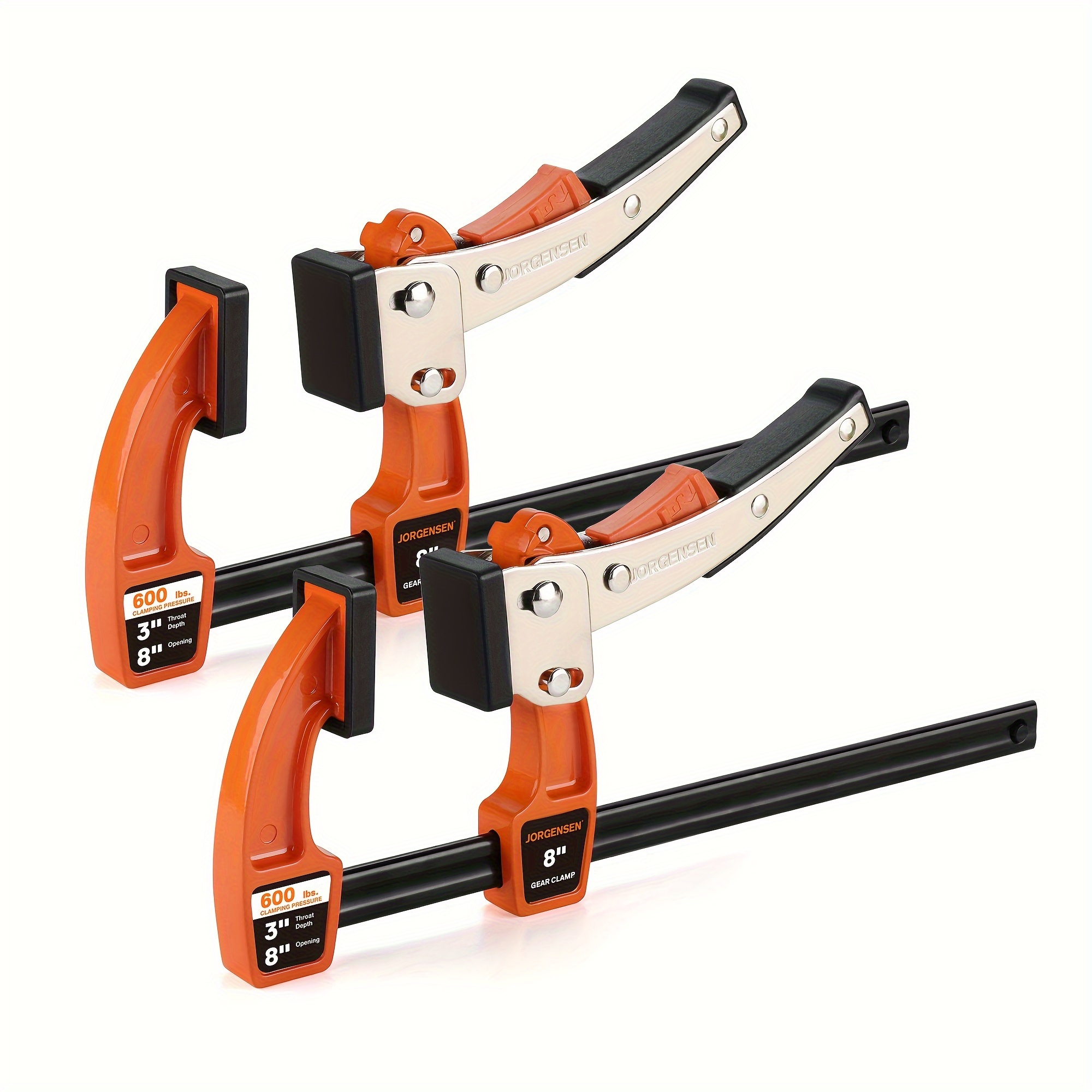 TEMU 8-inch Bar Clamp Set, Woodworking Clamps, Quick Release Gear Clamps With 600 Lbs Load Limit - 2-pack