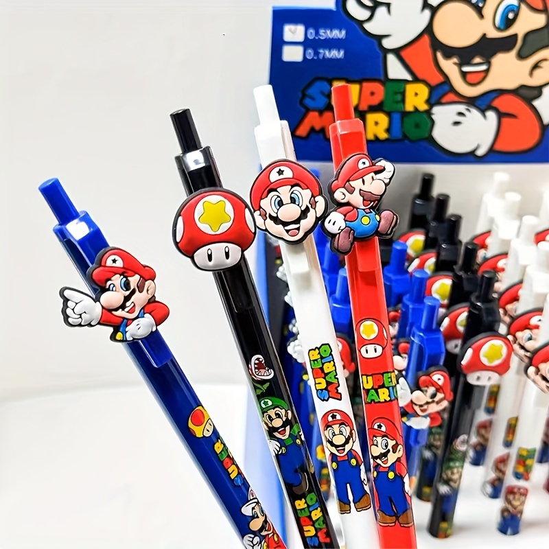 

Outil de Peinture Jouet SUPER MARIO Stylo Automatique 4pcs, Stylo à Bille Rond 8pcs, Recharge Noire, Stylo de Signature Créatif Cartoon , Papeterie Cadeau en Plastique , pour Adolescents et Adultes