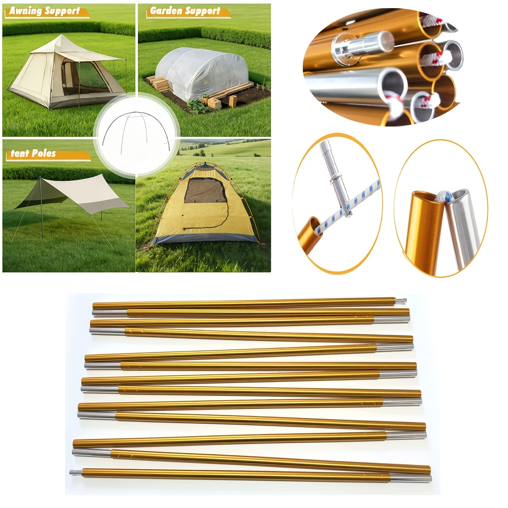 Mâts De Tente De Camping Télescopiques – 7,9mm – Aluminium – Lot De 2 – Neufs