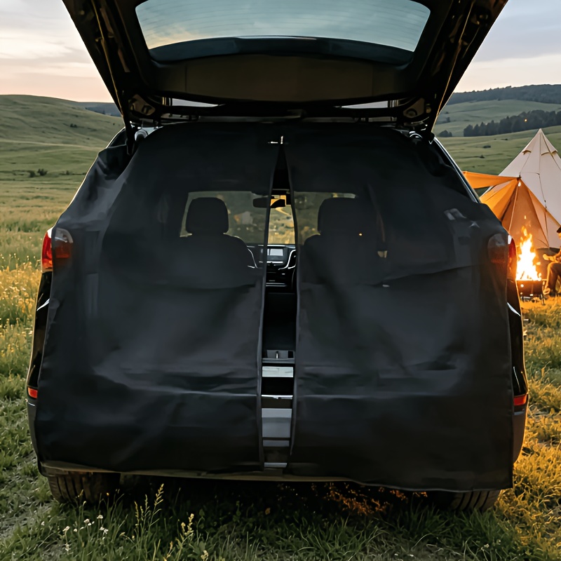TEMU New Model Car Tailgate Net, Sunshade Mesh For Outdoor Camping, Trunk Insect Protection, Ventilation, Sun Protection, And Privacy