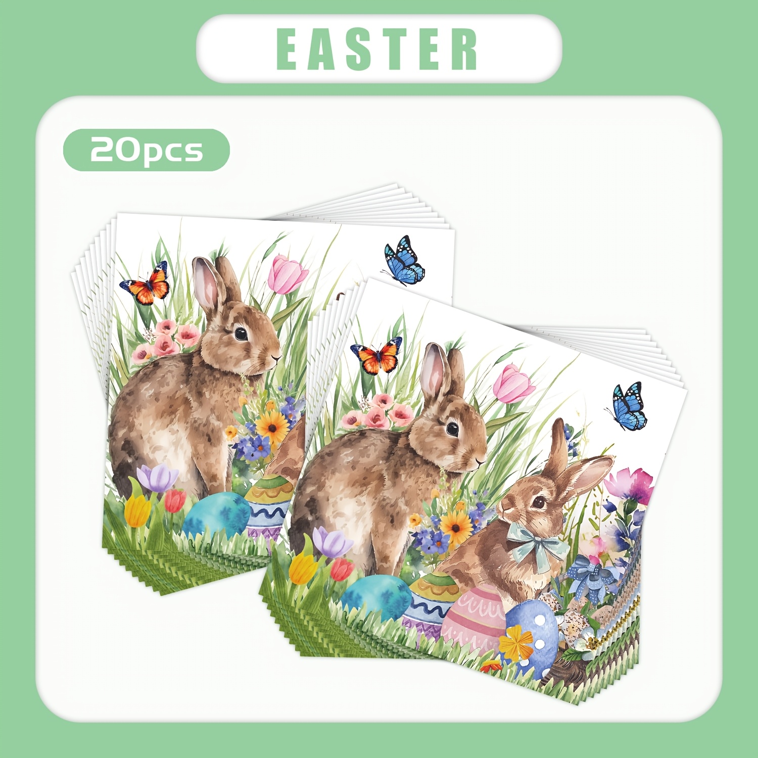 

20pcs Easter , 4-ply Decorative Printed , 6.5 , For , Bridal , , , Christmas, 's Day, Universal