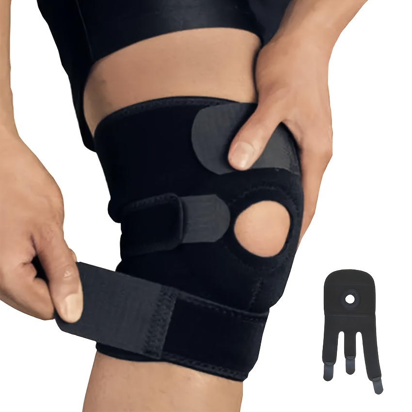 

1pc Adjustable Knee Brace Support, Anti-slip Sports Knee Pad For Meniscus Tear, Jumping, Basketball, Outdoor Climbing, Knee Protection Gear With Patella Stabilizer