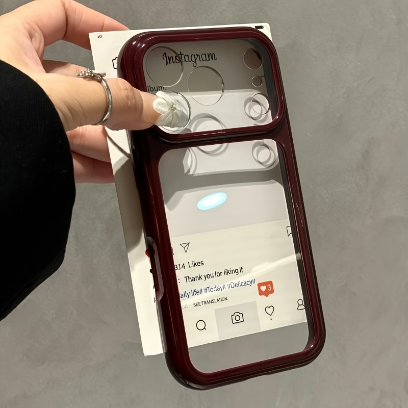 TEMU Phone Case: Fashionable Dopamine Color-block Simple Phone Case, Aesthetic Design Cute Phone Case For Girls. Suitable For Iphone 18/18 Pro/18 Pro