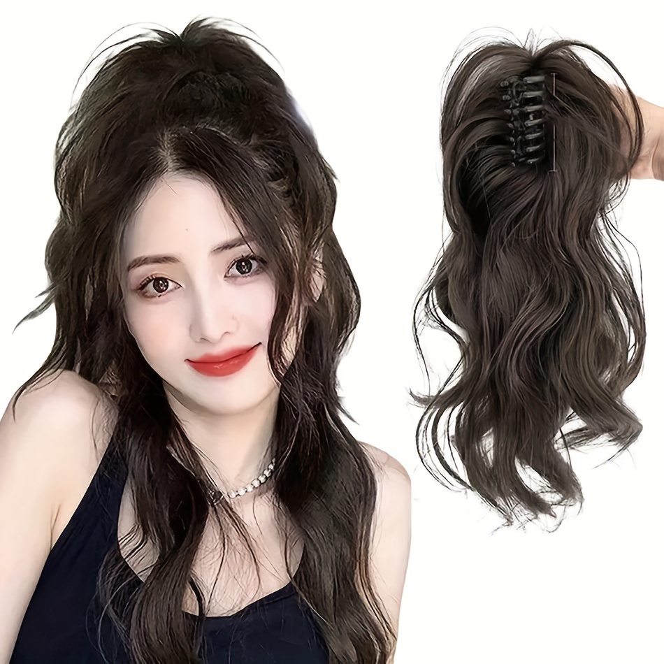 

Claw Ponytail Curly Wavy Ponytail Extensions Synthetic Clip In Hair Extensions Elegant For Daily Use Hair Accessories