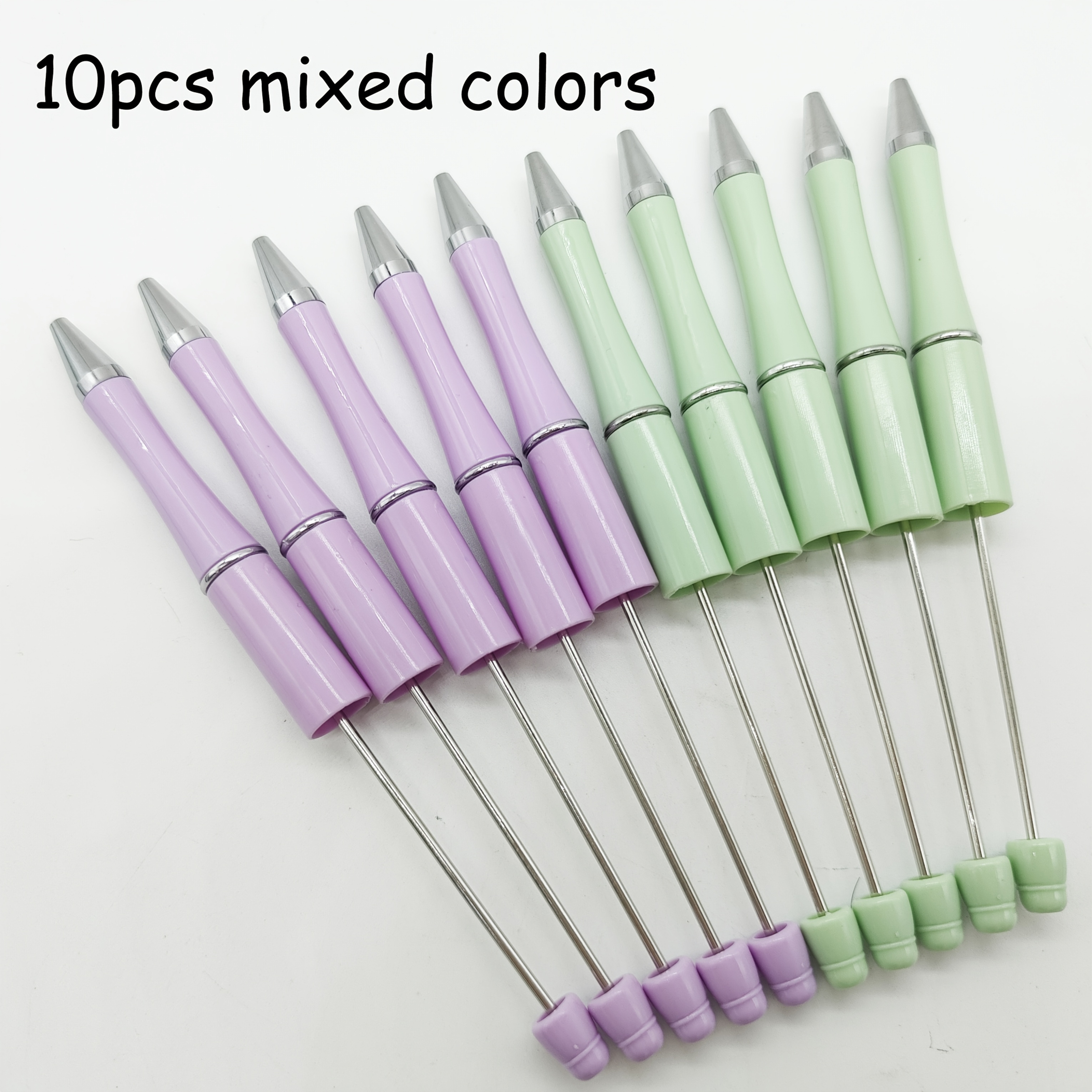 TEMU Lot de 10 stylos à perles lavande et vert pin | Outils d'écriture aux couleurs poétiques | pour journal | Prix pour , cadeau pour enseignant |