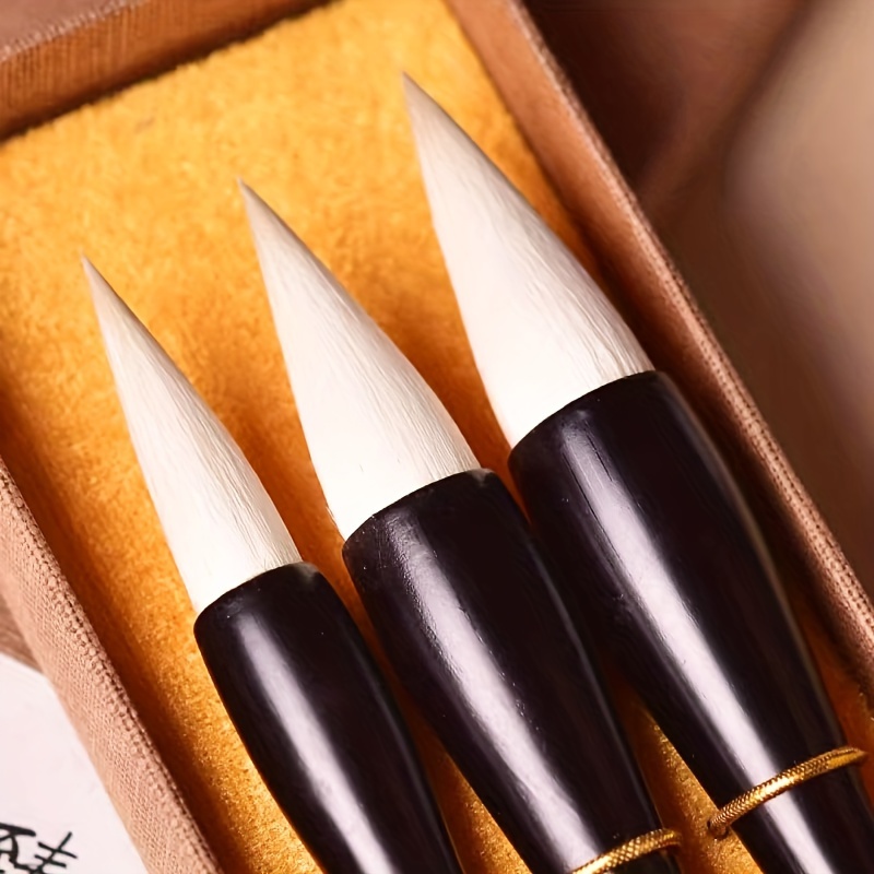 zhenyan three brush set sheep hair jade bamboo