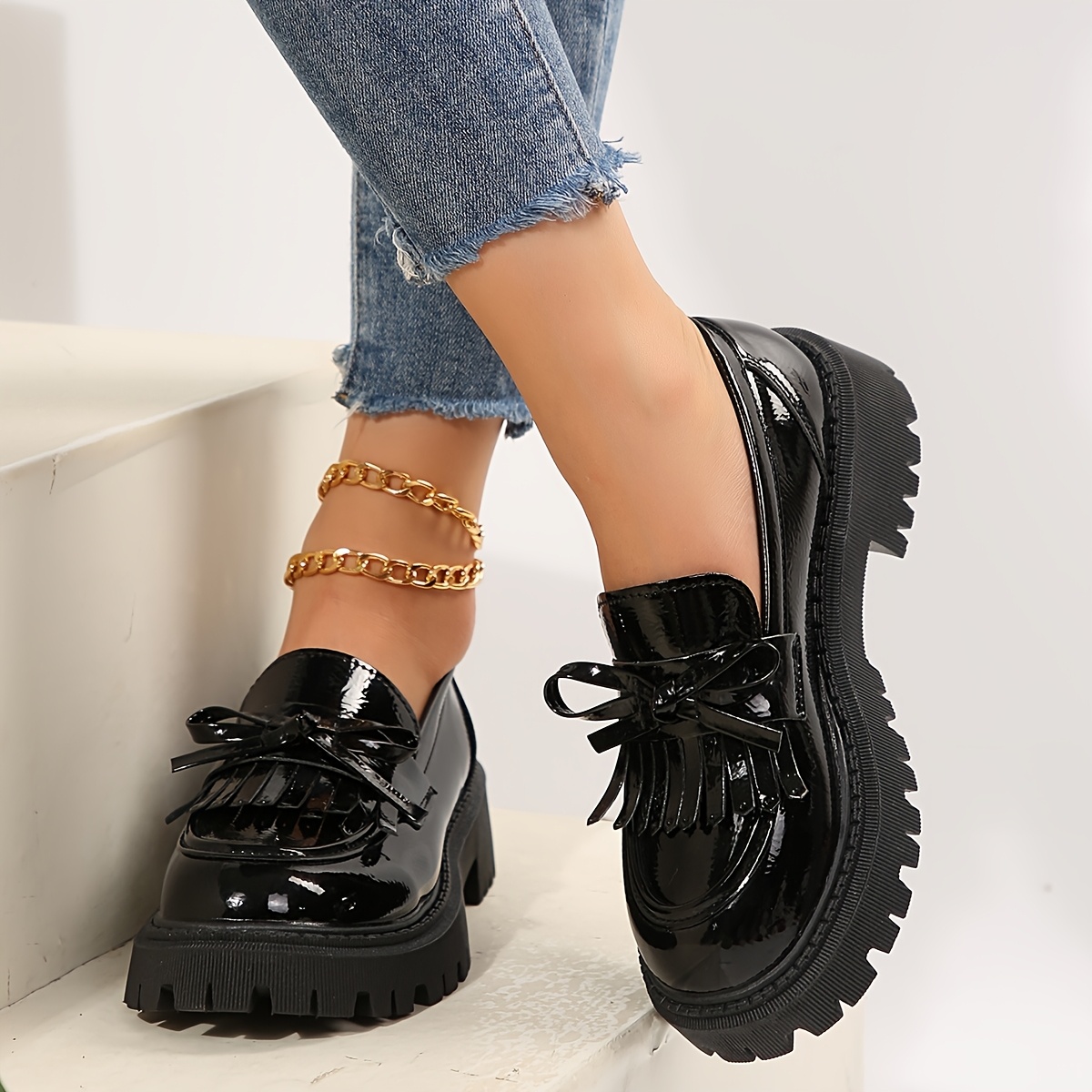 Styling Tassel Shoes Womens Women's Classic British Style Tassel