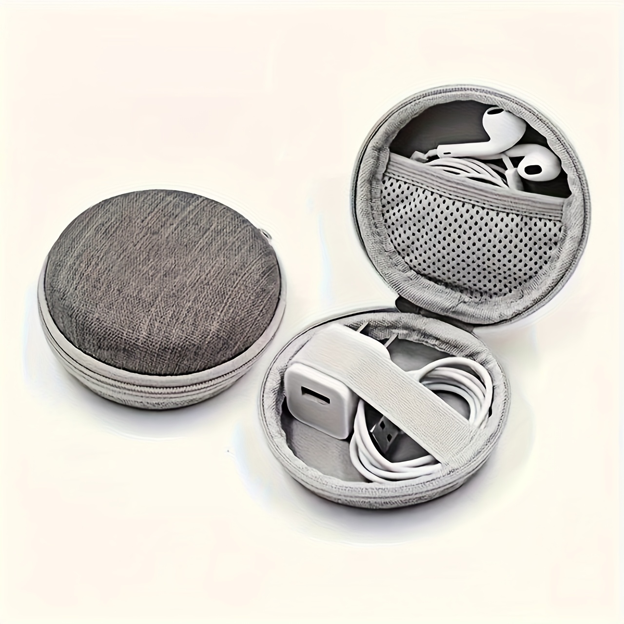 Headphone Storage Case, Suitable for Wireless Earbuds, Digital Storage Box, Portable Bluetooth Earphone Pouch